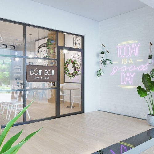 Thiết Kế Quán Trà Sữa Bói Boi