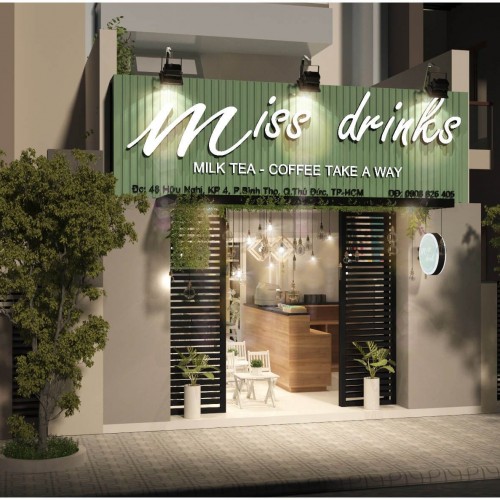 Thiết Kế Quán Cafe Miss Drink