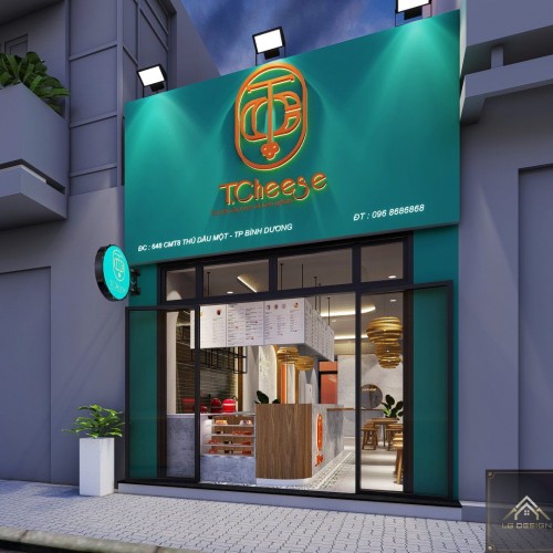 Thiết Ké Quán Trà Sữa Tcheese